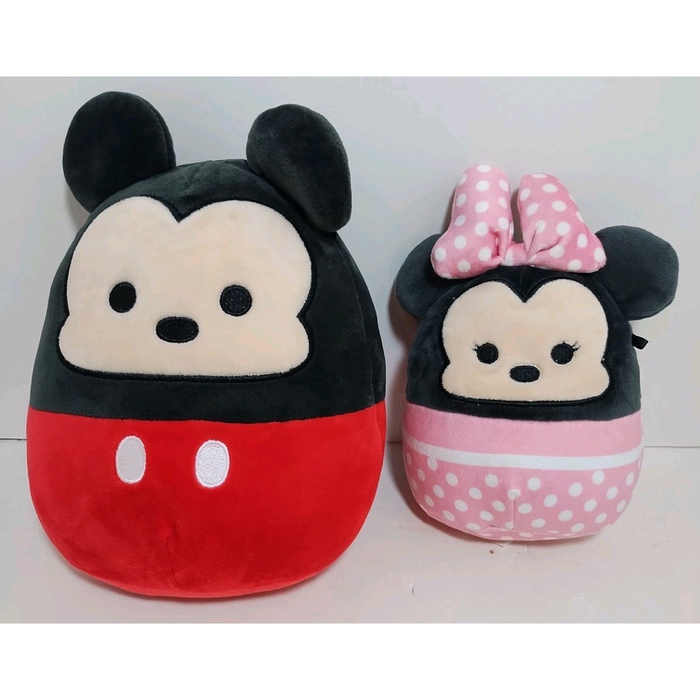 Squishmallow Disney Mickey Mouse 8" & Minnie Mouse 7" Soft Plush Stuffed Animal